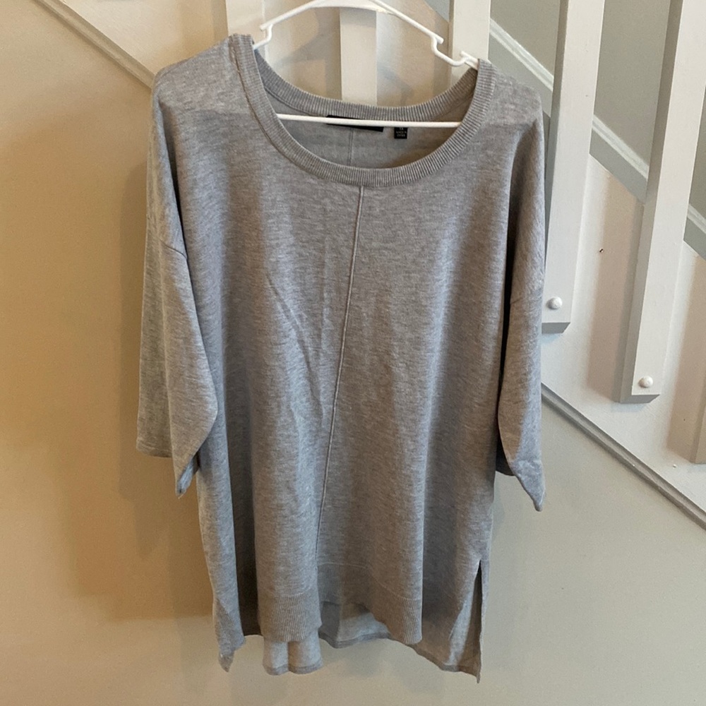Womens 1X Silver Maternity Sweater